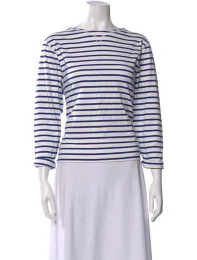 Pre-owned Alex Mill Striped Crew Neck Top W/ Tags In Multi