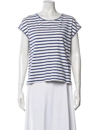 Pre-owned Alex Mill Striped Crew Neck T-shirt In Blue