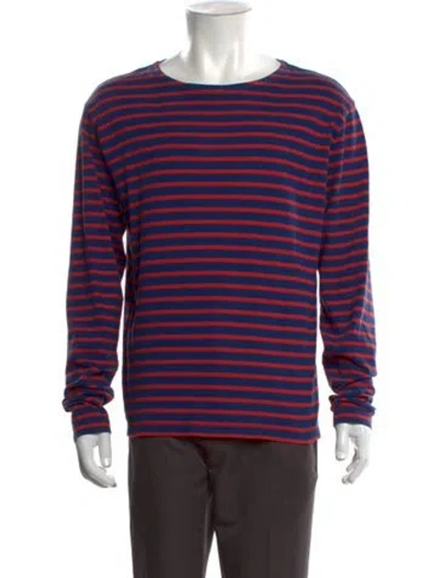 Pre-owned Alex Mill Striped Crew Neck T-shirt In Blue