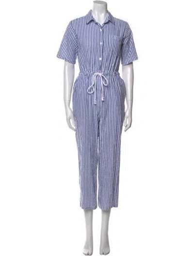 Pre-owned Alex Mill Striped Jumpsuit In Blue