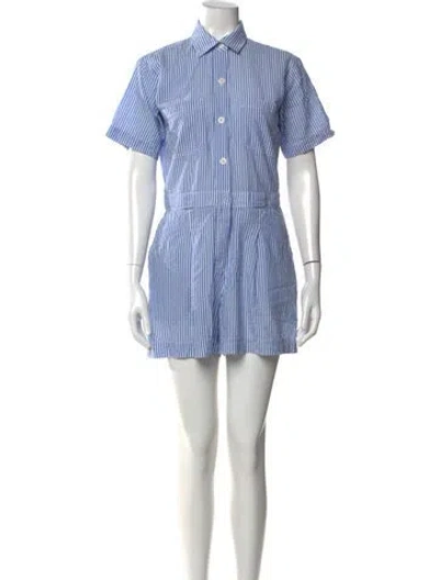Pre-owned Alex Mill Striped Jumpsuit In Blue