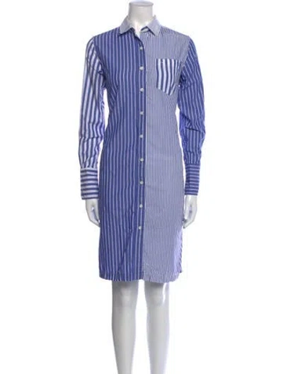 Pre-owned Alex Mill Striped Knee-length Dress In Blue