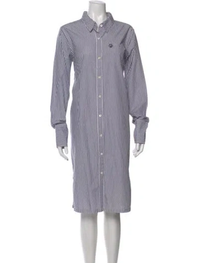 Pre-owned Alex Mill Striped Knee-length Dress In Blue