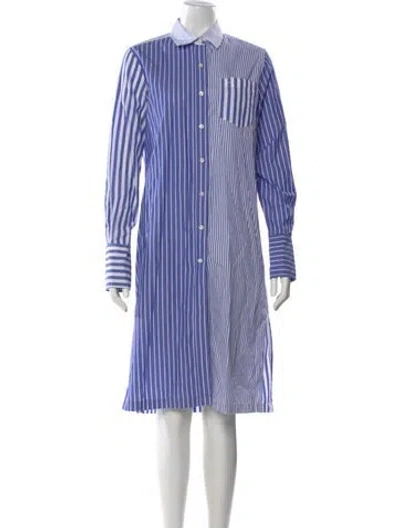 Pre-owned Alex Mill Striped Knee-length Dress In Blue