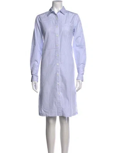 Pre-owned Alex Mill Striped Knee-length Dress In Blue/white
