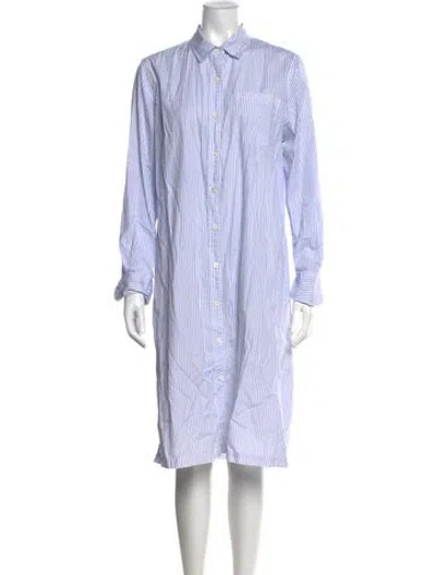 Pre-owned Alex Mill Striped Knee-length Dress In Blue/white