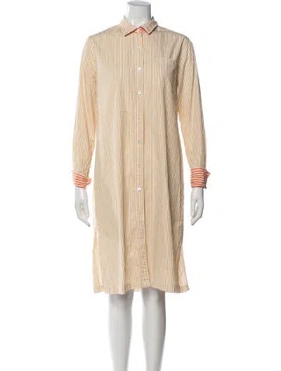 Pre-owned Alex Mill Striped Knee-length Dress In Neutrals