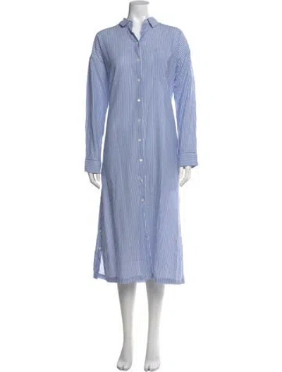 Pre-owned Alex Mill Striped Long Dress In Blue