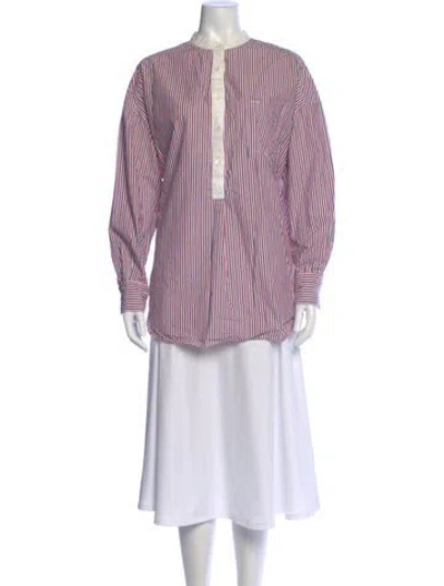 Pre-owned Alex Mill Striped Long Sleeve Button-up Top In Multi