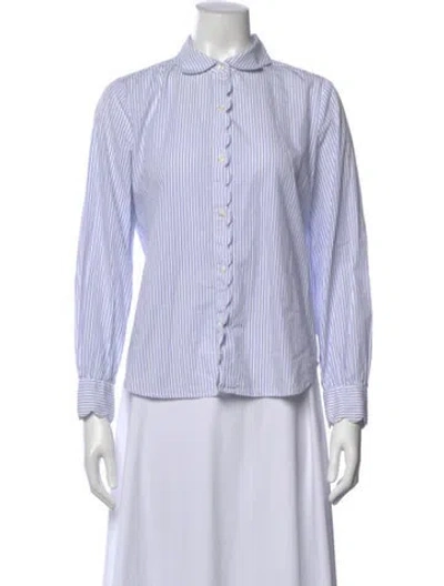 Pre-owned Alex Mill Striped Long Sleeve Button-up Top In Multi