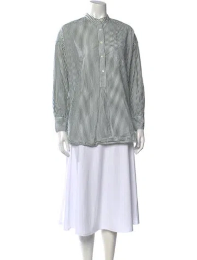 Pre-owned Alex Mill Striped Long Sleeve Button-up Top In Multi