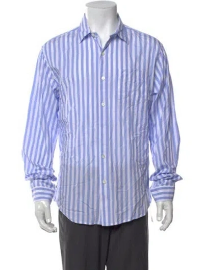 Pre-owned Alex Mill Striped Long Sleeve Dress Shirt In Blue
