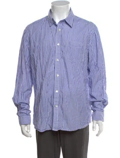 Pre-owned Alex Mill Striped Long Sleeve Dress Shirt In Blue