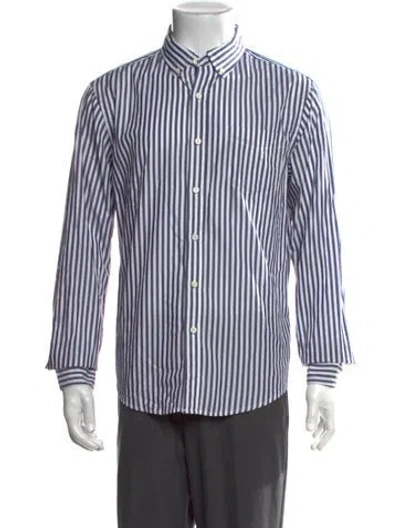Pre-owned Alex Mill Striped Long Sleeve Dress Shirt In Blue/white