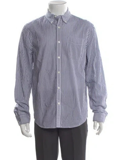 Pre-owned Alex Mill Striped Long Sleeve Dress Shirt In Green