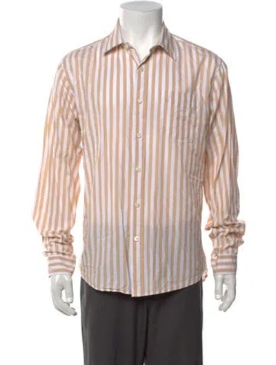 Pre-owned Alex Mill Striped Long Sleeve Dress Shirt In Neutrals
