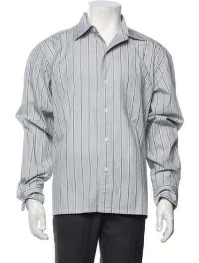 Pre-owned Alex Mill Striped Long Sleeve Dress Shirt W/ Tags In Grey