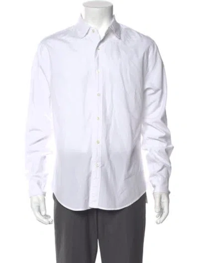 Pre-owned Alex Mill Striped Long Sleeve Dress Shirt In White