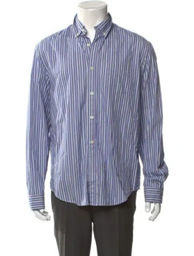 Pre-owned Alex Mill Striped Long Sleeve Shirt In Blue