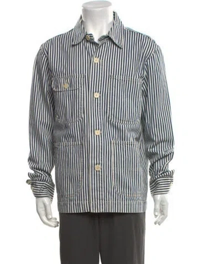 Pre-owned Alex Mill Striped Long Sleeve Shirt In Green