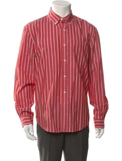 Pre-owned Alex Mill Striped Long Sleeve Shirt In Red