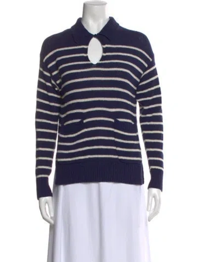 Pre-owned Alex Mill Striped Long Sleeve Top In Blue