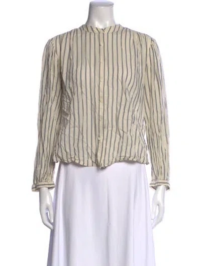 Pre-owned Alex Mill Striped Long Sleeve Top In Neutrals