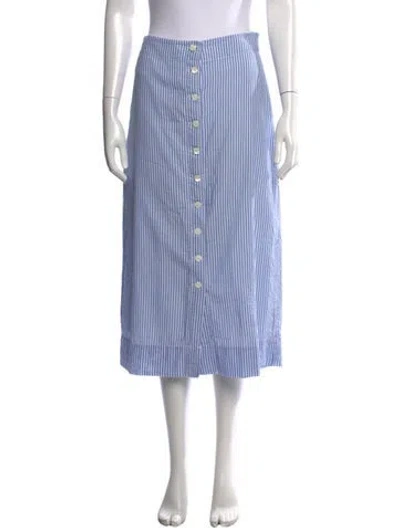 Pre-owned Alex Mill Striped Midi Length Skirt In Neutrals