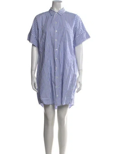 Pre-owned Alex Mill Striped Mini Dress In Blue