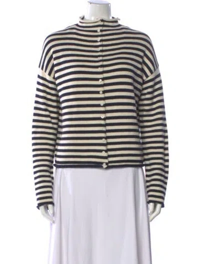 Pre-owned Alex Mill Striped Mock Neck Sweater In Blue