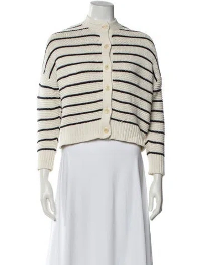 Pre-owned Alex Mill Striped Mock Neck Sweater In Neutral