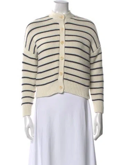 Pre-owned Alex Mill Striped Mock Neck Sweater In Neutral