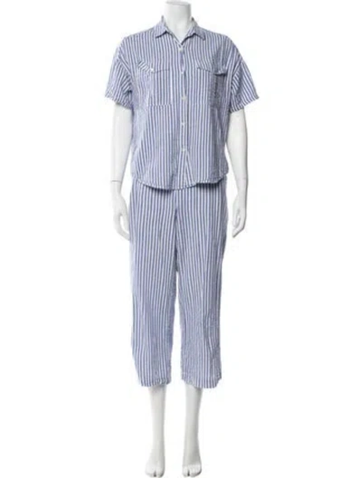 Pre-owned Alex Mill Striped Pant Set In Blue