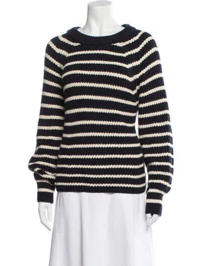 Pre-owned Alex Mill Striped Scoop Neck Sweater In Blue