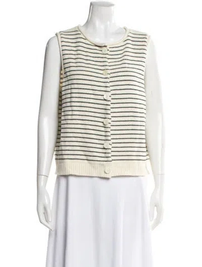 Pre-owned Alex Mill Striped Scoop Neck Sweater W/ Tags In Neutral