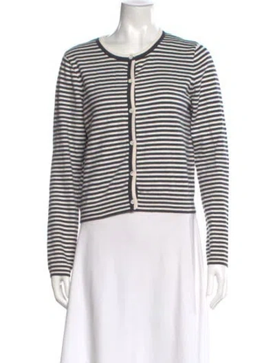 Pre-owned Alex Mill Striped Scoop Neck Sweater In White