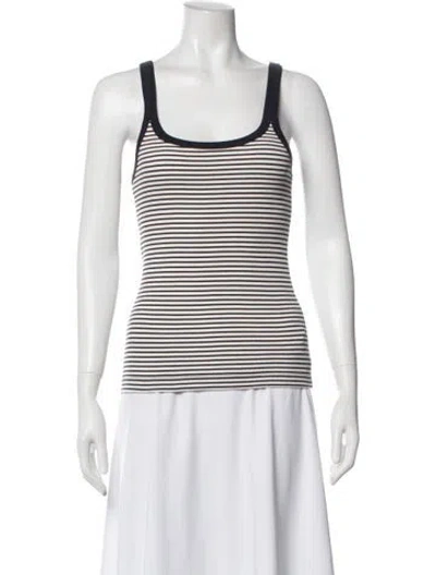 Pre-owned Alex Mill Striped Scoop Neck Top W/ Tags In White