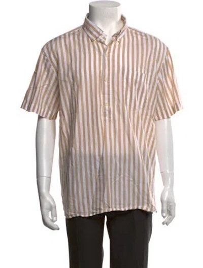 Pre-owned Alex Mill Striped Short Sleeve Shirt In Neutrals