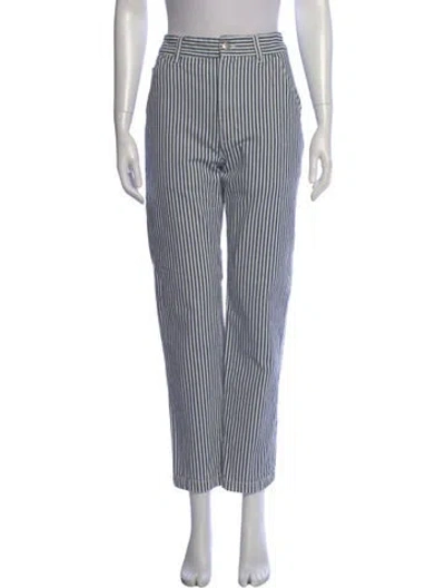 Pre-owned Alex Mill Striped Skinny Leg Pants In Neutral
