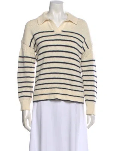 Pre-owned Alex Mill Striped V-neck Sweater