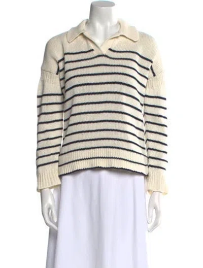 Pre-owned Alex Mill Striped V-neck Sweater