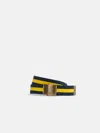 Alex Mill Striped Web Belt In Navy/yellow