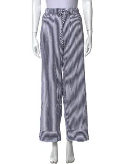 Pre-owned Alex Mill Striped Wide Leg Pants In Blue