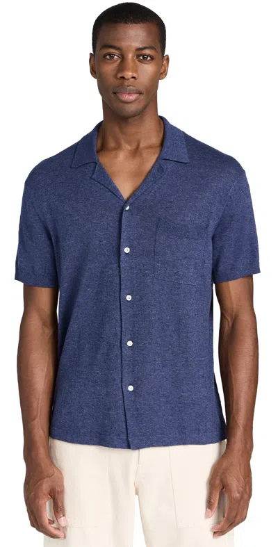 Alex Mill Sweater Bowling Shirt Blue Denim