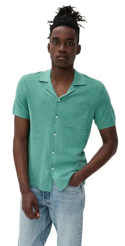 Alex Mill Sweater Bowling Shirt Heather Jade