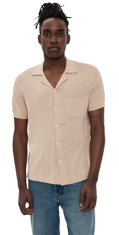 Alex Mill Sweater Bowling Shirt Sand