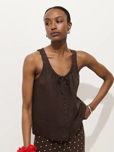 Alex Mill Sydney Top In Linen In Brown