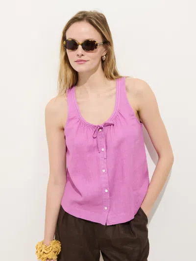 Alex Mill Sydney Top In Linen In Pink