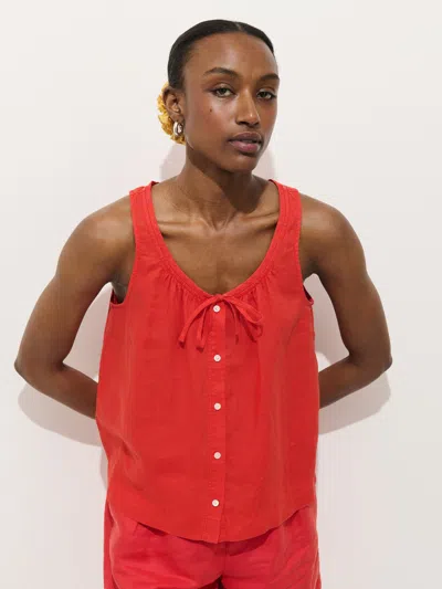 Alex Mill Sydney Top In Linen In Red