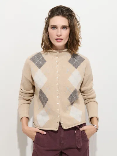 Alex Mill Taylor Argyle Cardigan In Neutral